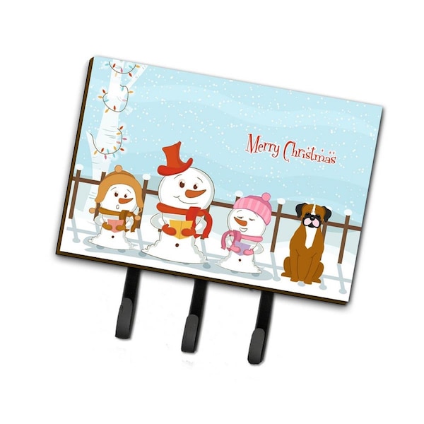 Carolines Treasures Merry Christmas Carolers Flashy Fawn Boxer Leash or Key Holder BB2447TH68 - main